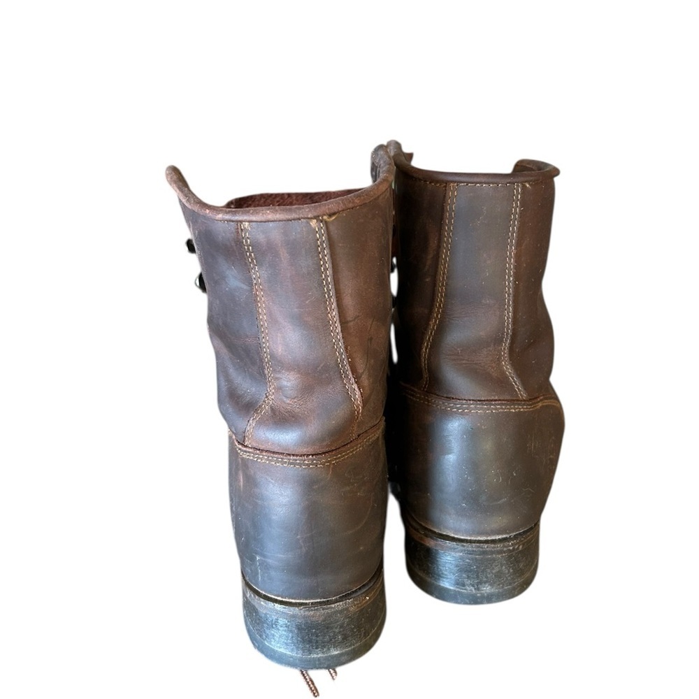 Vintage Durango Brown Leather Lace-Up Boots Western Silversmith 💕 - Picture 6 of 9